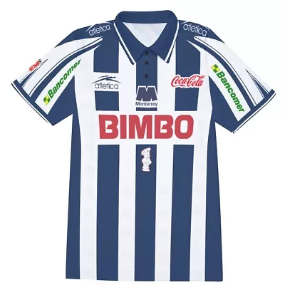 Rayados Monterrey- Camisa Shirt Replica Retro 1999 2000 Home Check Size Chart • $26.99