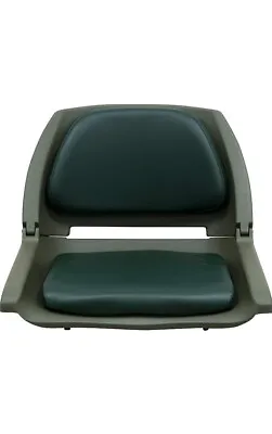 Wise Folding Boat Seat Molded Fishing Cushioned Seat Vinyl Foam Padding Green • $59.99