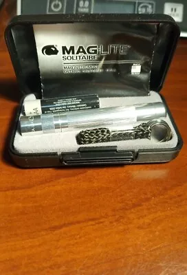 Maglite Solitaire Spectrum Series Flashlight Silver New In Case With Battery  • $12