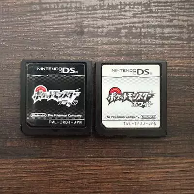 Pokémon White & Black Set Of 2 Type Nintendo DS Japanese Language Edition Set • $59.24