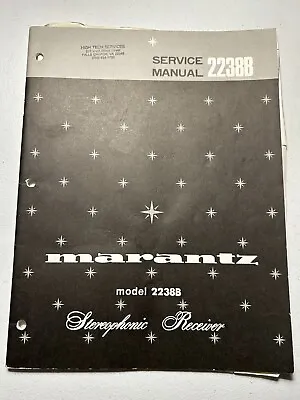 Marantz Model 2238B Stereophonic Receiver Service Manual Original Vintage OEM • $34.99