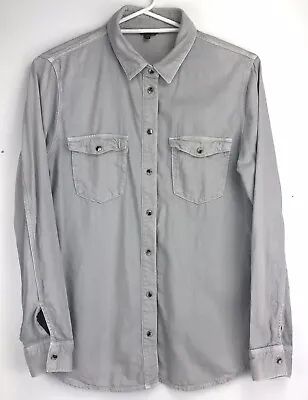 $36.95 • Buy MASSIMO DUTTI Women's Designer Cotton Pearl Snap Button Long Sleeve Shirt US XL