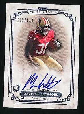 2013 Museum Coll. MARCUS LATTIMORE Signature Series RC Auto 19/130 49ers • $4.99