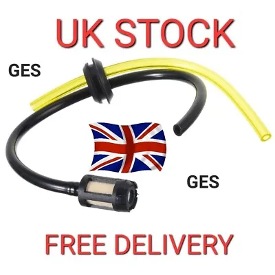 Petrol Strimmer Fuel Pipe Hose Tube Line With Fuel Filter & Grommet Assembly  • £3.69