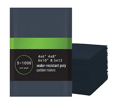 4x6 4x8 6x10 8.5x12 Poly Bubble Padded Mailers Envelops Shipping Bags BLACK • $5.45