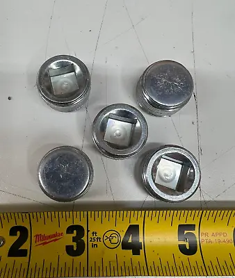 Lot Of 5) 3/4  Male NPT Socket Insert Plugs Galvanized Steel Square Pipe Fitting • $19.99