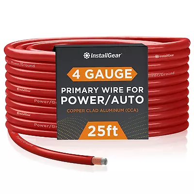 Installgear 4 Gauge Wire AWG CCA Power Ground Wire Cable Welding Battery Cable • $41.99