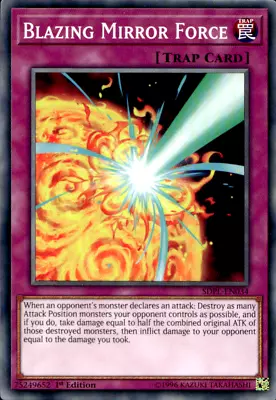 BLAZING MIRROR FORCE SDPL-EN034 1ST ED COMMON YuGiOh • £1.18