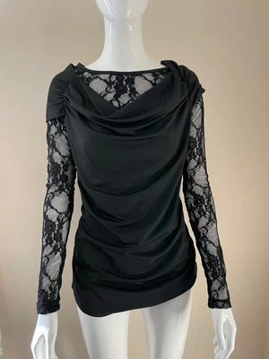 £19.99 • Buy Loose Long Sleeve Lace Floral Top Gothic Goth Alternative - UK Seller