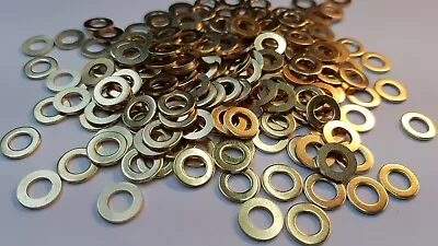 £1.59 • Buy Form A Solid Brass Washers (thick) M2.5,m3,m3.5,m4,m5,m6 M8 M10 M12 16 Din 125a 
