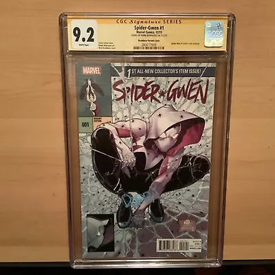 Spider-Gwen #1 CGC 9.2 SS Bradshaw Variant Mcfarlane Spider-man #1 Homage • $218.09