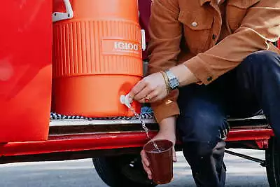 5 Gallon Heavy-Duty Polyethylene Beverage Cooler Jug - Orange (18.9 LT Capacity) • $29.38