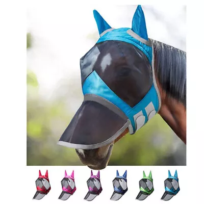 Anti-mosquito Horse Full Face Protection Breathable Mesh Mask With Nasal Cover • £7.99