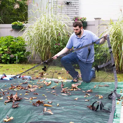 Pool Mate Swimming Pool Standard 18' X 40' Rectangular Leaf Net Cover - Black • $109.97