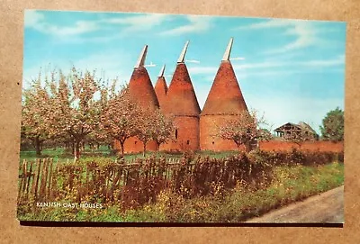 F England Hop Picking In Kent Old Antique Postcard English Kentish Oast Houses • £1