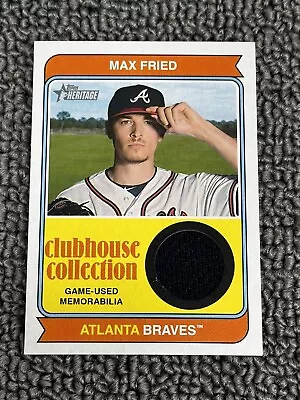 2023 Topps Heritage ~ Max Fried ~  Clubhouse Collection Jersey Relic ~ Braves • $2.99