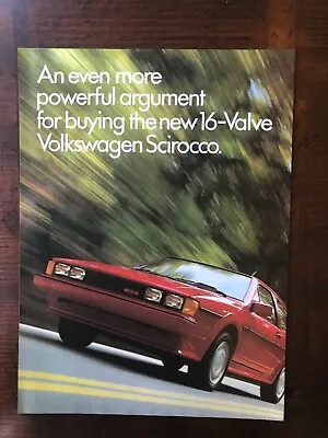 1986 Vintage Original Print Ad Introducing The 16 Valve Volkswagen Scirocco  • $10.99