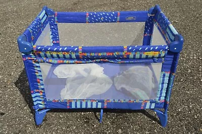 Vintage Graco Pack N Play Playpen Baby Toddler *Clean* W/ Box Manual Blue *RARE* • $180