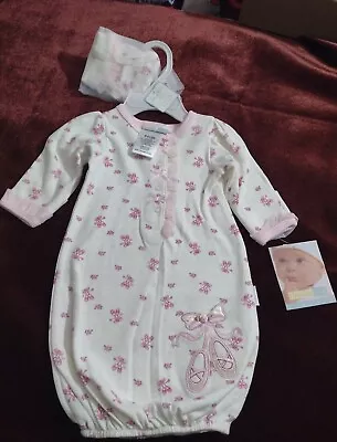 NWT Vitamins Baby Girl 0-5 Lbs. Ballerina Gown Hat Little Star Ivory Pink • $12.99