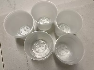 $58.50 • Buy Round Orchid Pots - 115 Mm Clear Pot For Orchids Phalaenopsis Plastic Pot Plants
