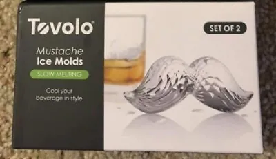 Tovolo Mustache Ice Molds Slow Melting Set Of 2 • $9.99