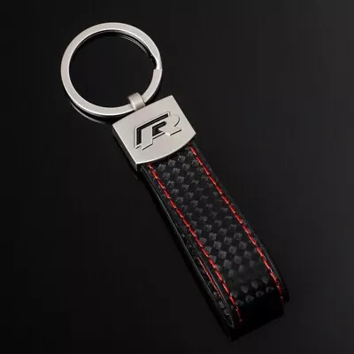 $15 • Buy Volkswagen VW R Leather Keyring Keychain For Golf R , Tiguan R, T-Roc R, Touareg