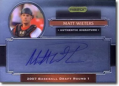 MATT WIETERS 2008 Razor Autograph Rookie METAL Auto RC • $15.99