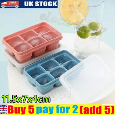 DIY Ice Cube Tray Ball Maker Molds Square Silicone Whiskey Sphere Round Mold UK • £3.99