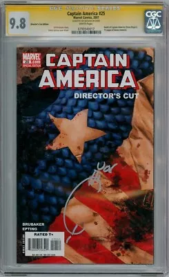 Captain America #25 Directors Cut Cgc 9.8 Signature Series Signed Joe Quesada • £119.95