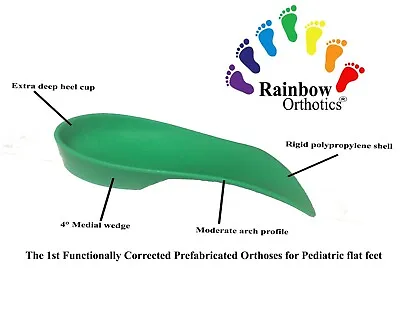 £35 • Buy Rainbow Orthotics - Insoles For Children Flatfeet (14 Days Money Back Guarantee)