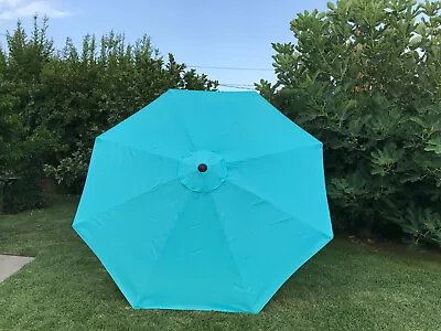 Patio Umbrella Canopy Top Cover Replacement Peacock Blue 9Ft 8-rib Umbrella @ • $26.99