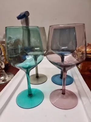 Set X4 Colourful  Harlequin Wine Glasses • $59