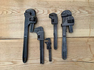 Vintage Automobile Pipe Monkey Wrench Lot Of 5 GTD Walworth Auto M • $34.95