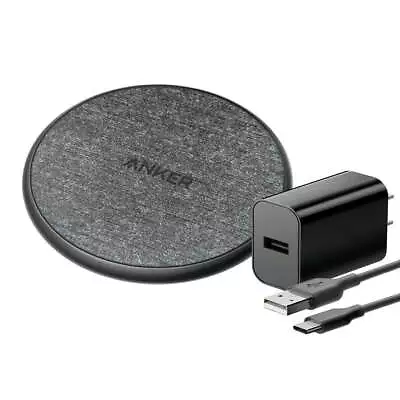 Anker Wireless Charger Pad 10W Qi-Certified Charging With USB Wall Adapter&Cable • $14.99