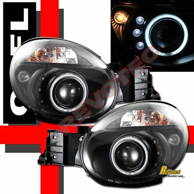 Black Angel Eye Halo LED Projector Headlights For 02 03 Subaru Impreza WRX RS  • $259.95