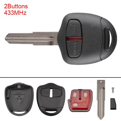 2 Buttons Remote Key Fob 433MHz ID46 For Mitsubishi L200 Shogun Pajero Montero • $10.30