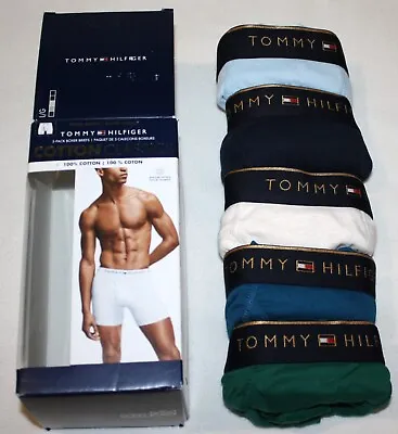 5 Tommy Hilfiger Boxer Briefs Cotton Pack Men's Underwear Classic Fit $64 SALE ! • $34.90