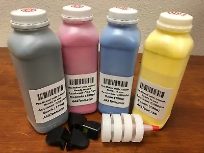 4 X Pre-Mixed Developer Toner Refill For Epson AcuLaser C3800 N + 4 Chip • $78