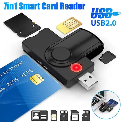 7-in-1 Smart USB 2.0 Micro TF SD SIM ID Card Reader Memory Adapter For PC Laptop • $13.48