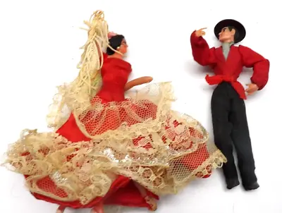 Pair Of Vintage 1960s Marin Plastic Flamenco Dancer Girl/Boy Character Doll • $12.50