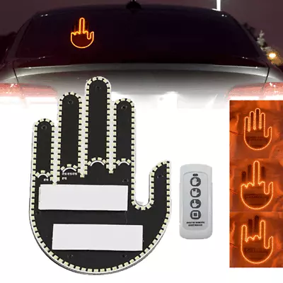 Finger Gesture Light With Remote LED Car Back Rear Window Sign Hand Light  • $26.99