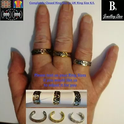 Magnetic Rings 12 Zodiac Signs Therapy Arthritis Pain Relief Adjustable Unisex • £3.99