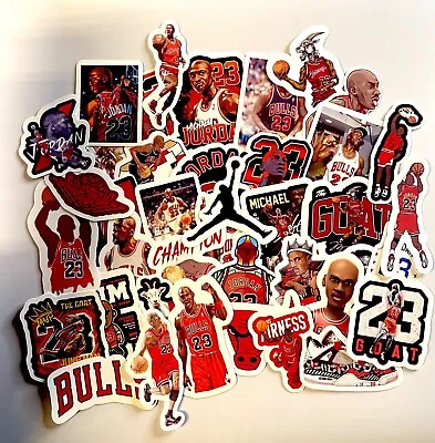 Michael Jordan Stickers 40 Pack Waterproof Gloss Finish Stickers • $11.99