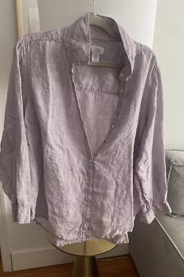 Sigrid Olsen Linen Button Down Oversized Shirt Size 2X • $19.03