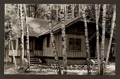 REAL-PHOTOGRAPH POSTCARD:  KNOPP'S COTTAGES MANITOWISH WISCONSIN - Unused • $6.99