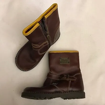 D&G Junior Boots Brown Leather Sz EUR 26 • $39.99