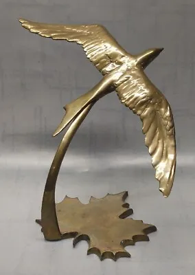 $149.99 • Buy Bronze Art Sculpture Canada Leaf Base Kite Bird Signed Jonathon Bronson 1984