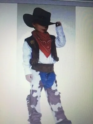 Forum Novelties Cowboy Kids Costume Wild West Chaps Vest And Hat Halloween • $20.39