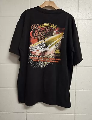 Vintage Lowrider Magazine 1998 CALIENTE TOUR Car T-Shirt Graphic XL 90s Cholo  • $89.99