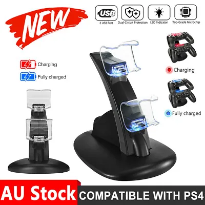 $12.95 • Buy For Playstation 4 PS4 Controller Charger Dock Dual Stand Pads Charging Station